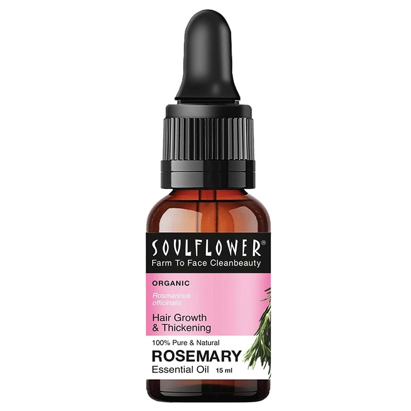 Soulflower Rosemary Essential Oil 15ml  for Hair Growth Hair Fall Control  Hair Nourishment Undiluted