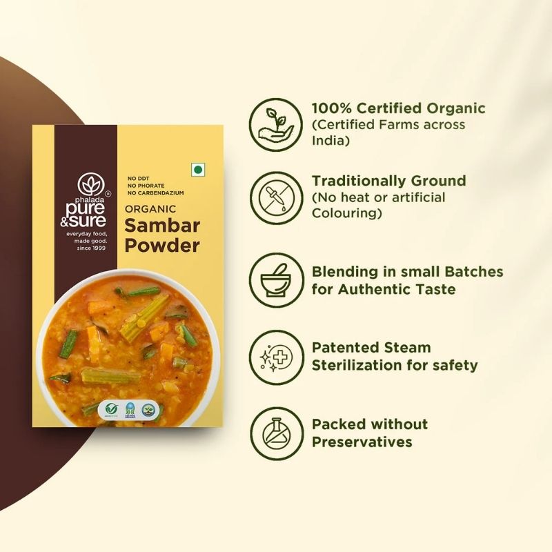 Pure Sure Organic Sambar Powder - 100 Gm