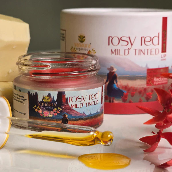 Rosy red 3 in 1 lip balm - 15 gm