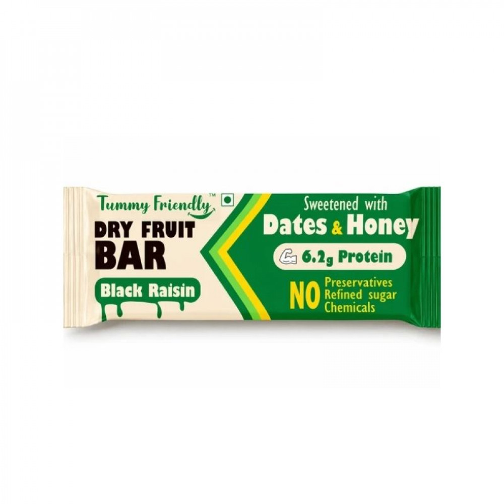 Image of Tummyfriendly Black Raisins Dry Fruit Bar - 35g