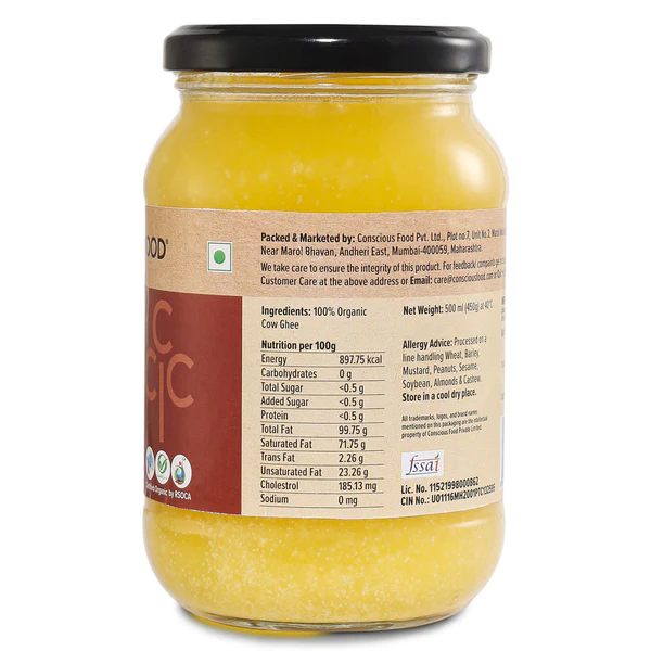 Conscious Food Organic Ghee - 500 Ml