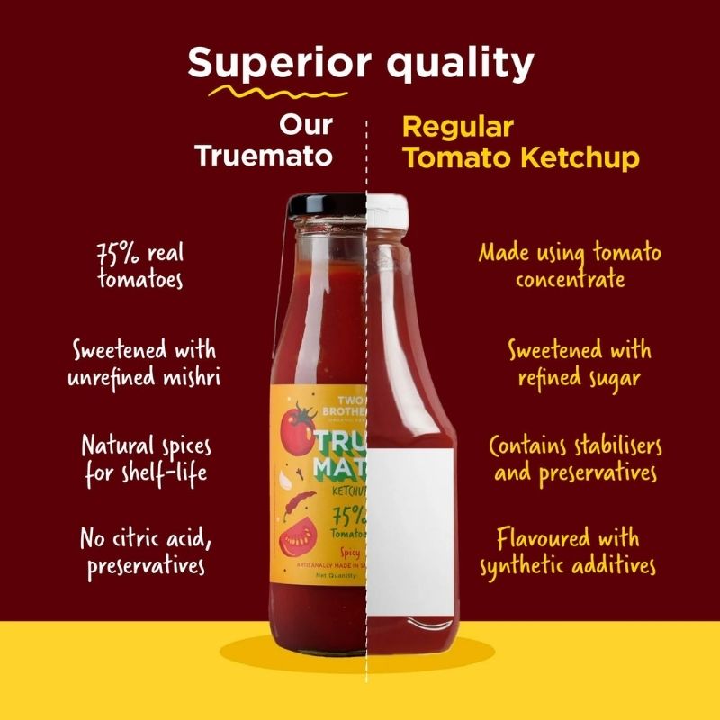 Two Brothers Truemato tomato ketchup - 300 gm