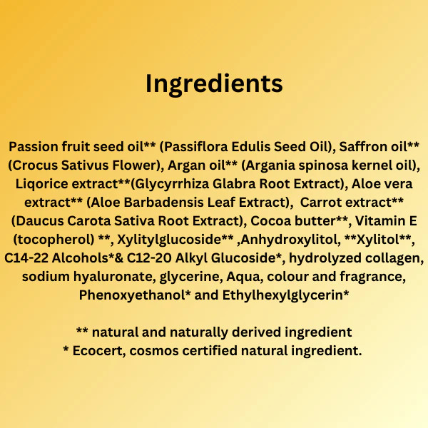 Passion fruit saffron skin repairing rich moisturizing body milk - 200 ml