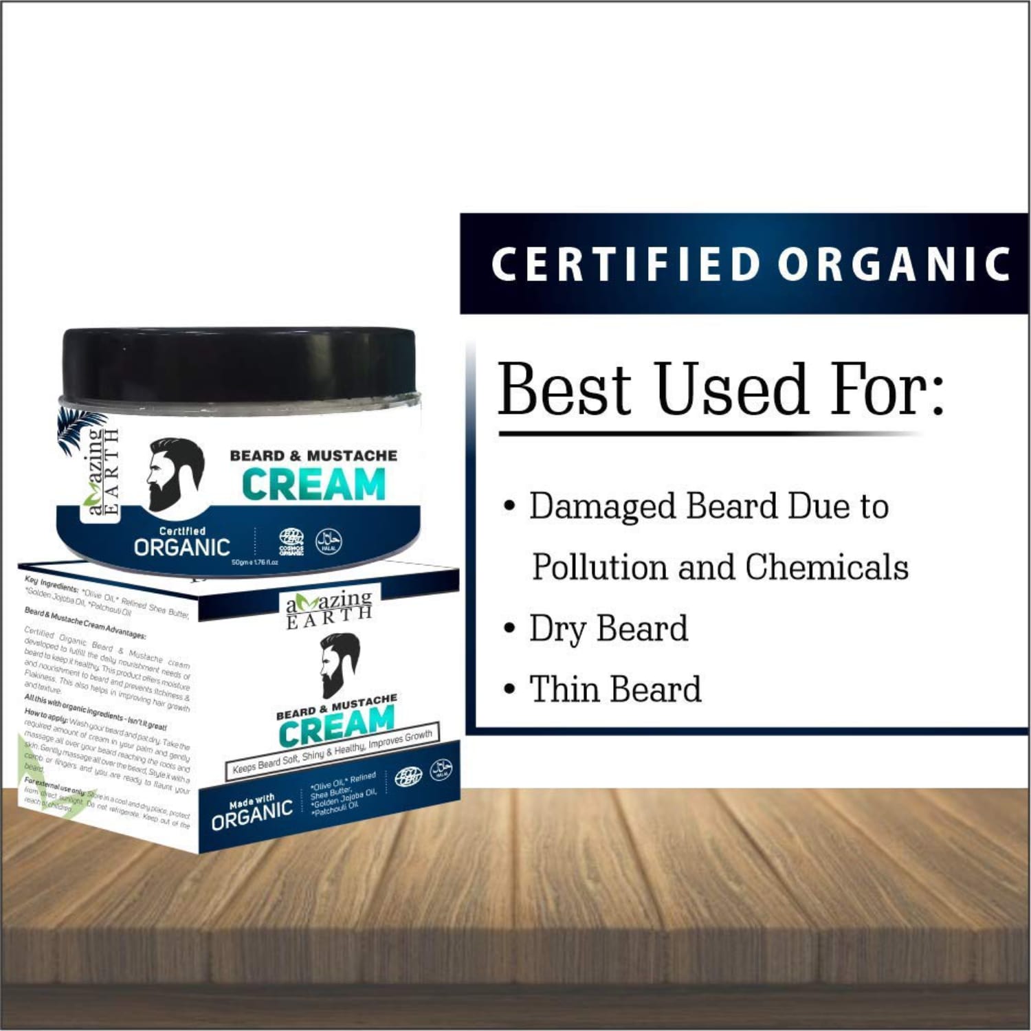 Organic Beard Mustache Cream