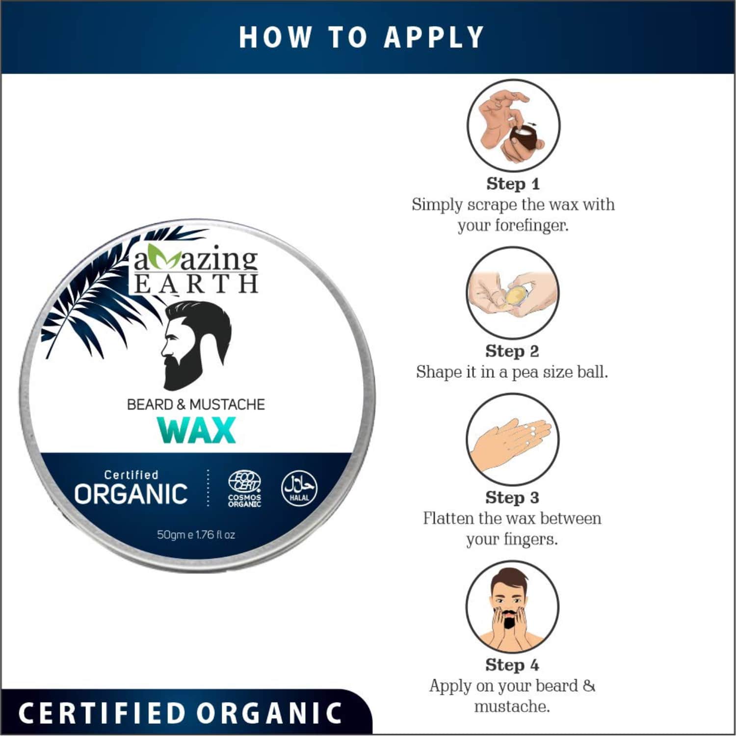 Organic Beard Mustache Wax
