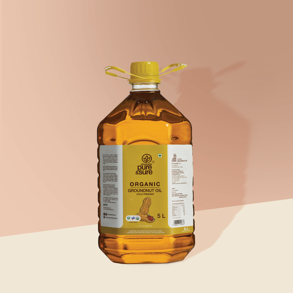 Pure Sure Organic Groundnut Oil - 5 Ltr