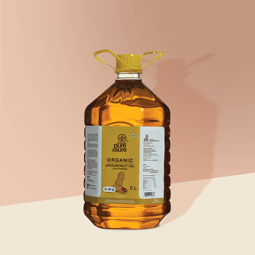 Pure Sure Organic Groundnut Oil - 5 Ltr