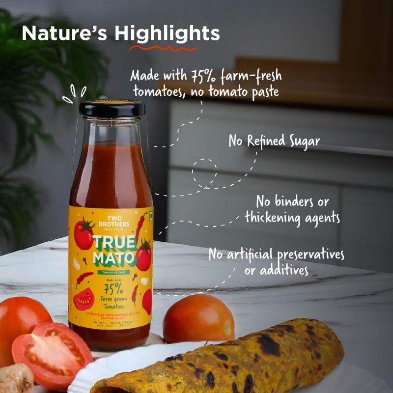 Two Brothers Truemato tomato ketchup - 300 gm