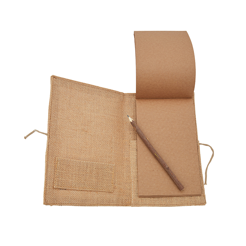 Jute Right To Left Folder Craft Book-Pencil-Canvas Cover - 1 U
