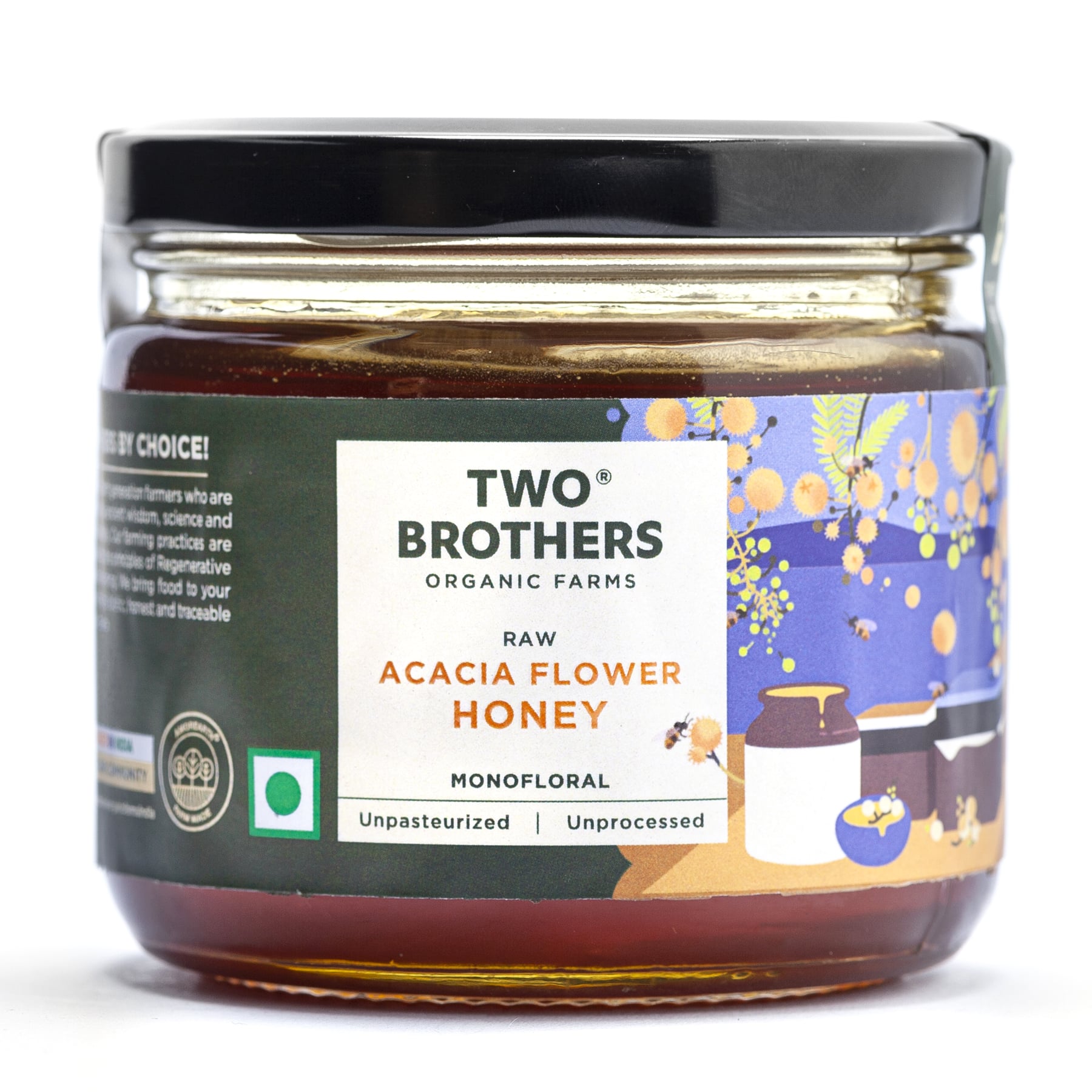 Two Brothers Acacia Honey Raw Mono-Floral Unfiltered350g