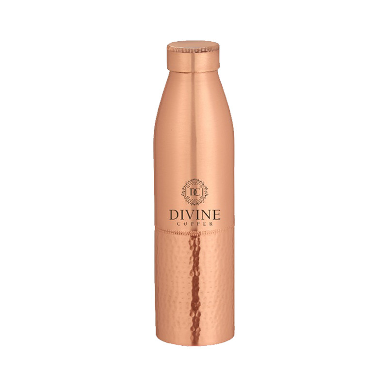 Copper Half Hammered Water Bottle Pure Tamba Ayurvedic Health Benefits