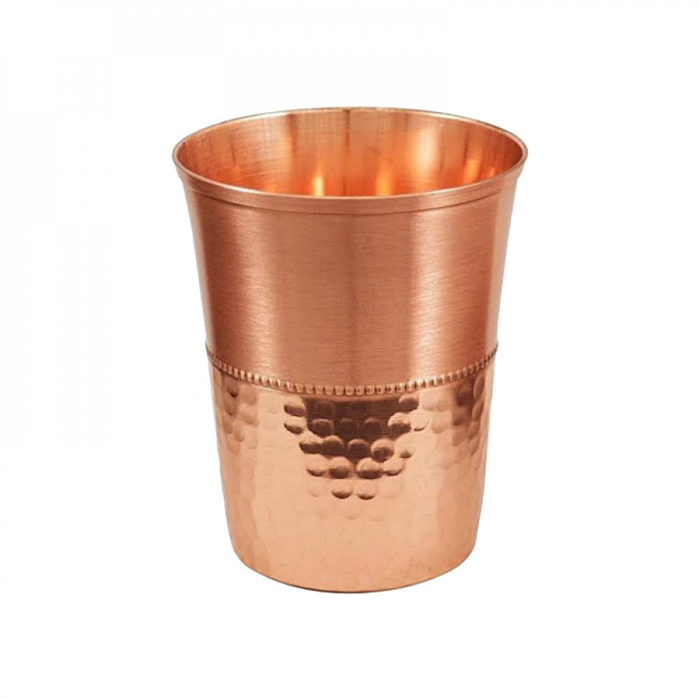 Image of DC COPPER GLASS HALF HAMMERED - 1 U