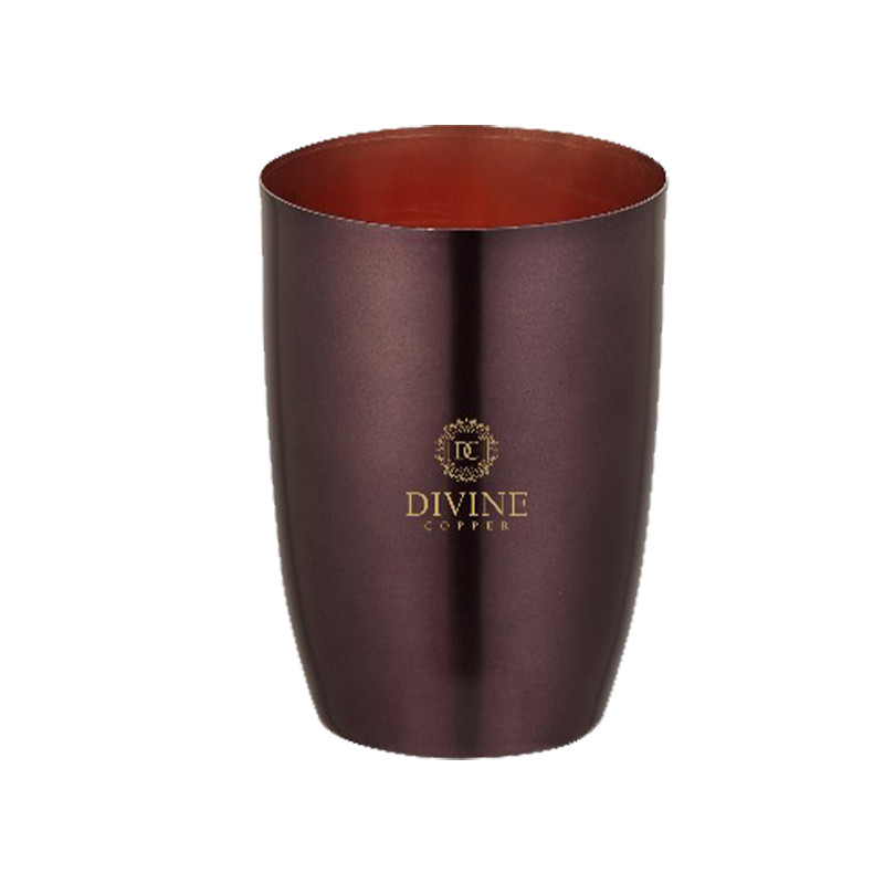 Copper Dholak Antique Drinking Glass Traditional Tamba Glass for Home Office