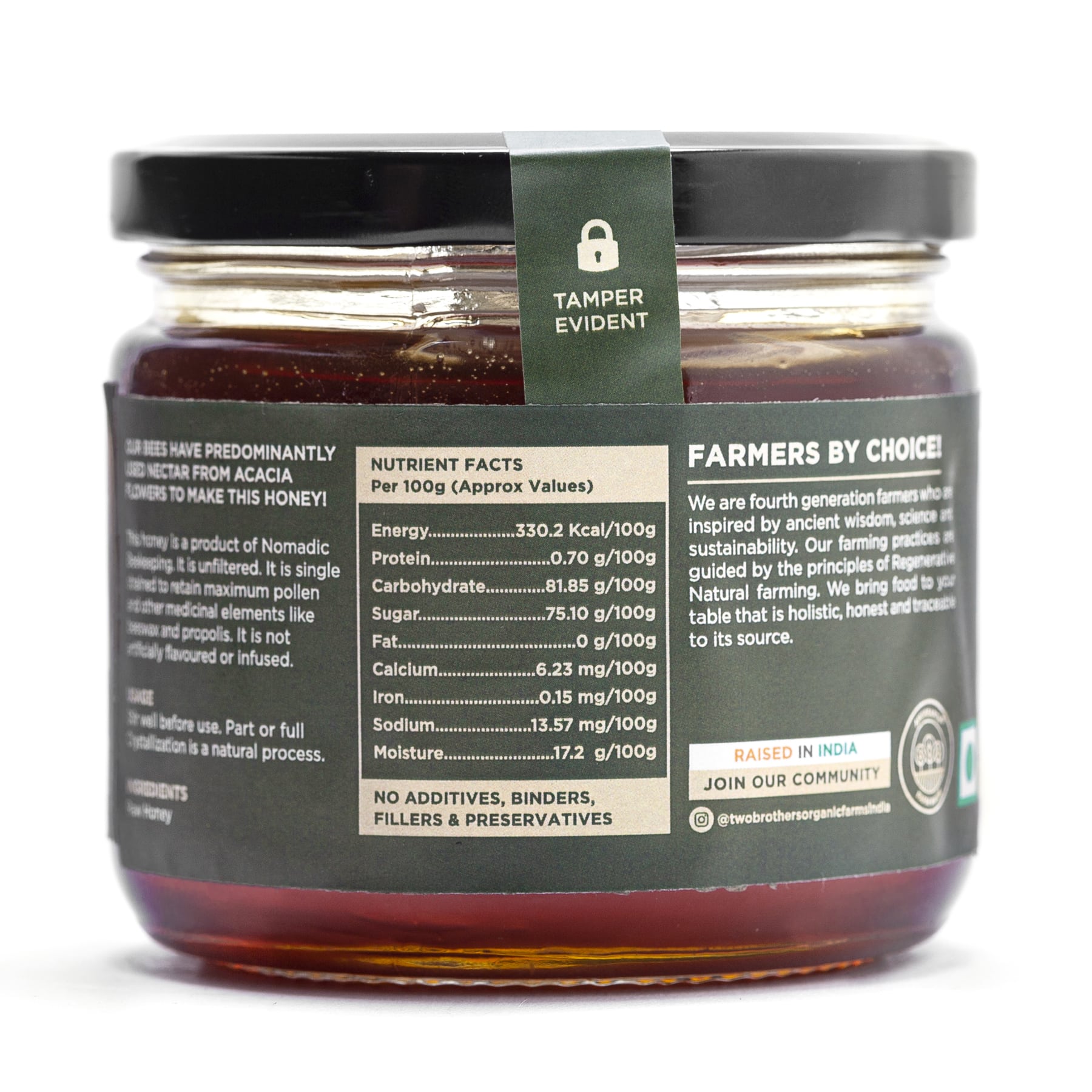 Two Brothers Acacia Honey Raw Mono-Floral Unfiltered350g