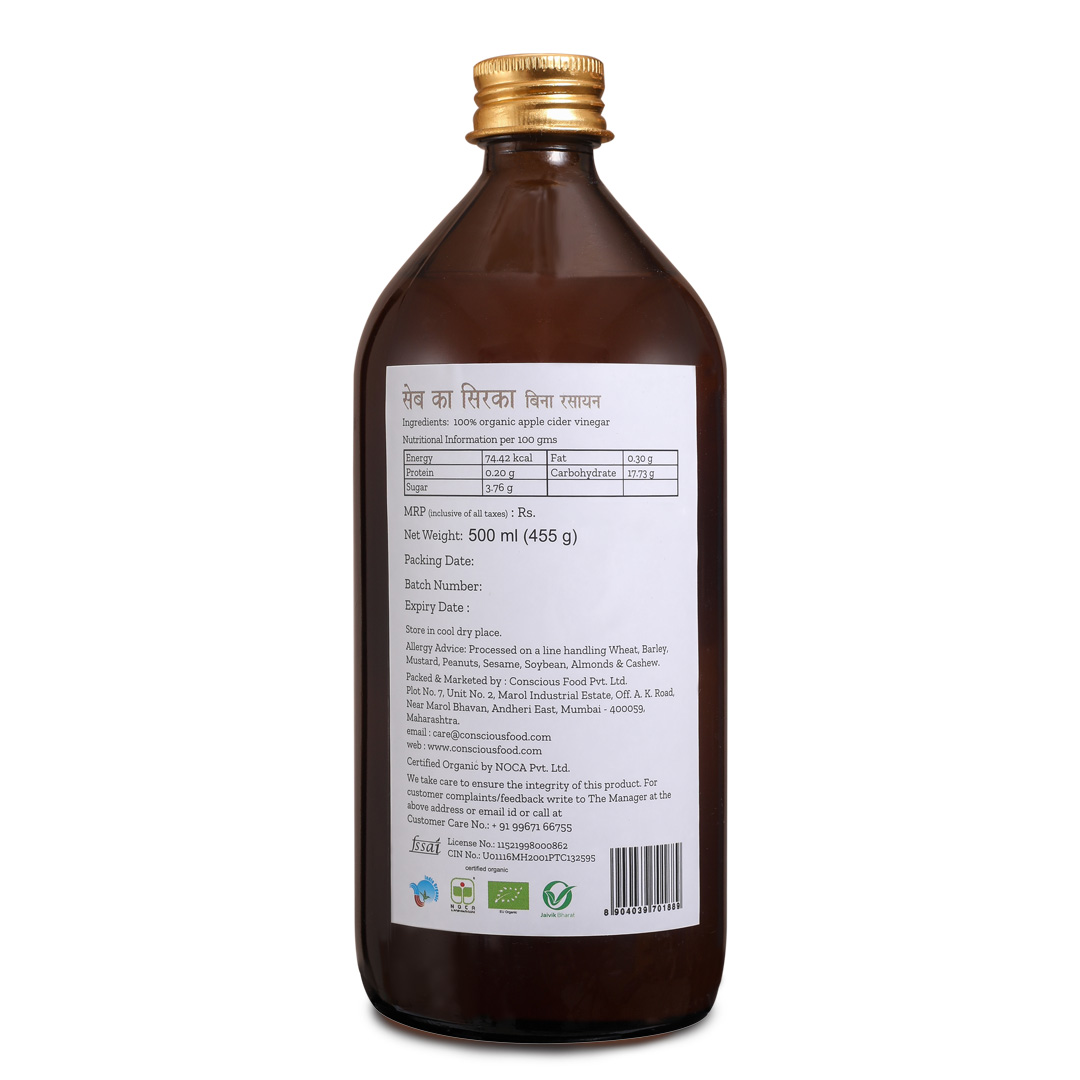 Conscious Food Apple Cider Vinegar - 500 Ml