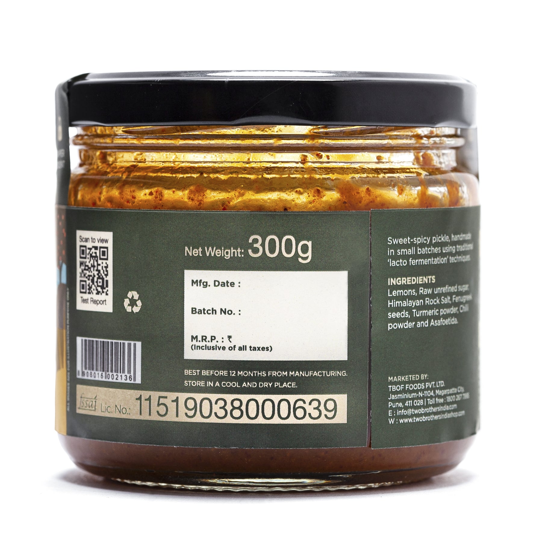 Two Brothers Lemon Pickle 300 Gms
