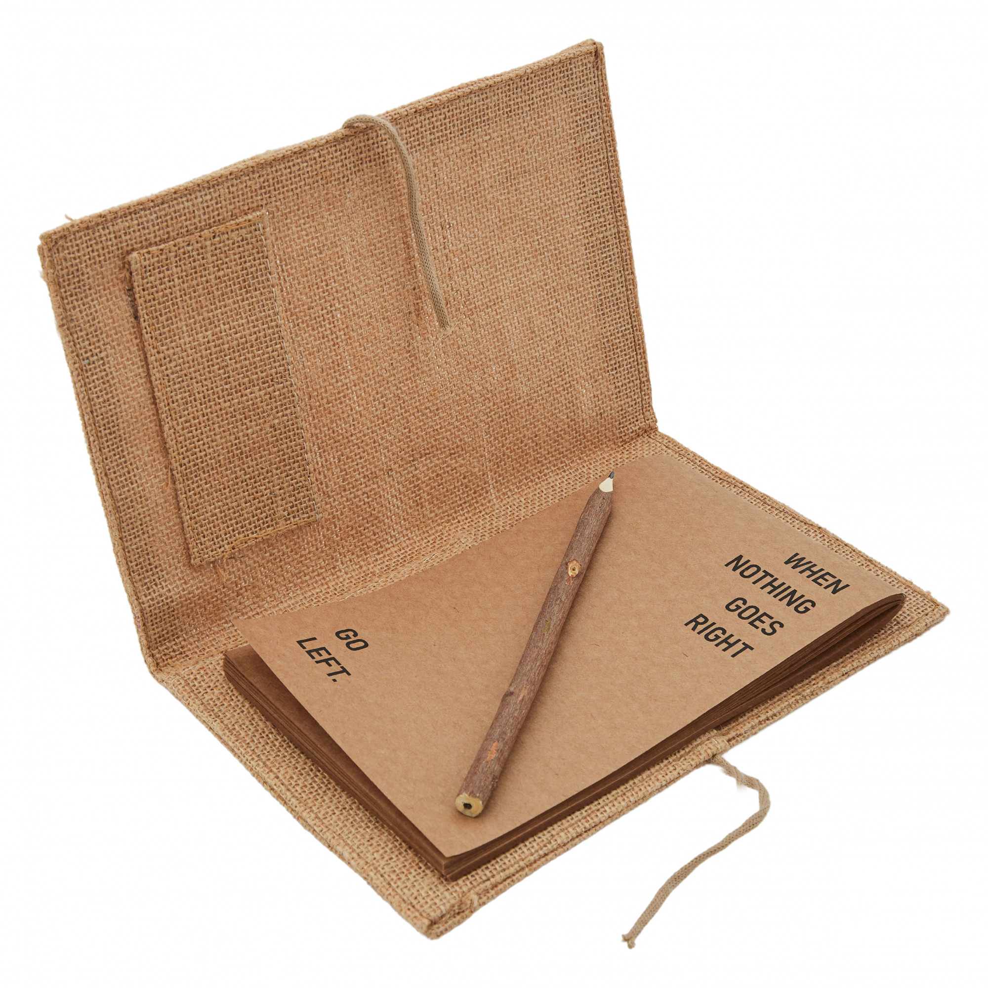 Jute Right To Left Folder Craft Book-Pencil-Canvas Cover - 1 U