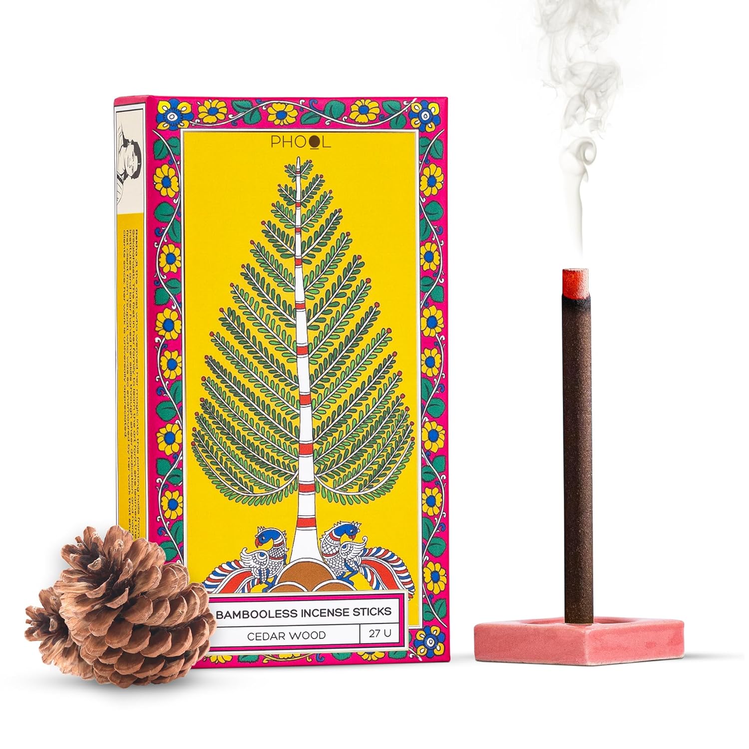 Phool Bambooless Incense Sticks Cedar Wood - 27 U