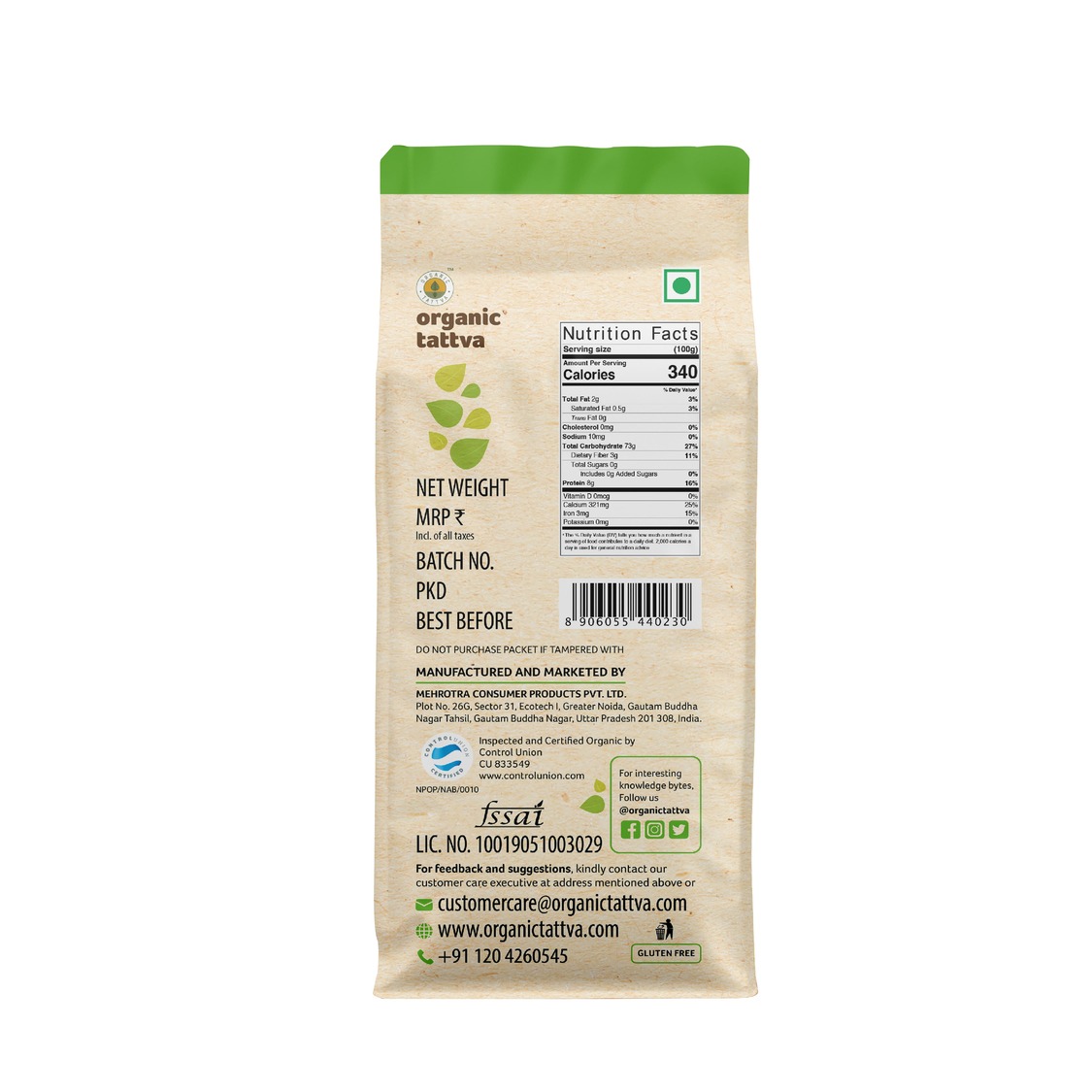Organic Ragi Whole 500g
