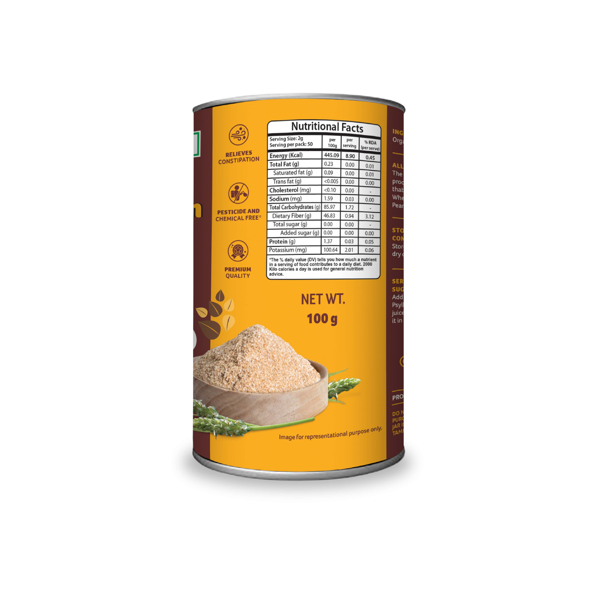 Organic Psyllium Husk 100g