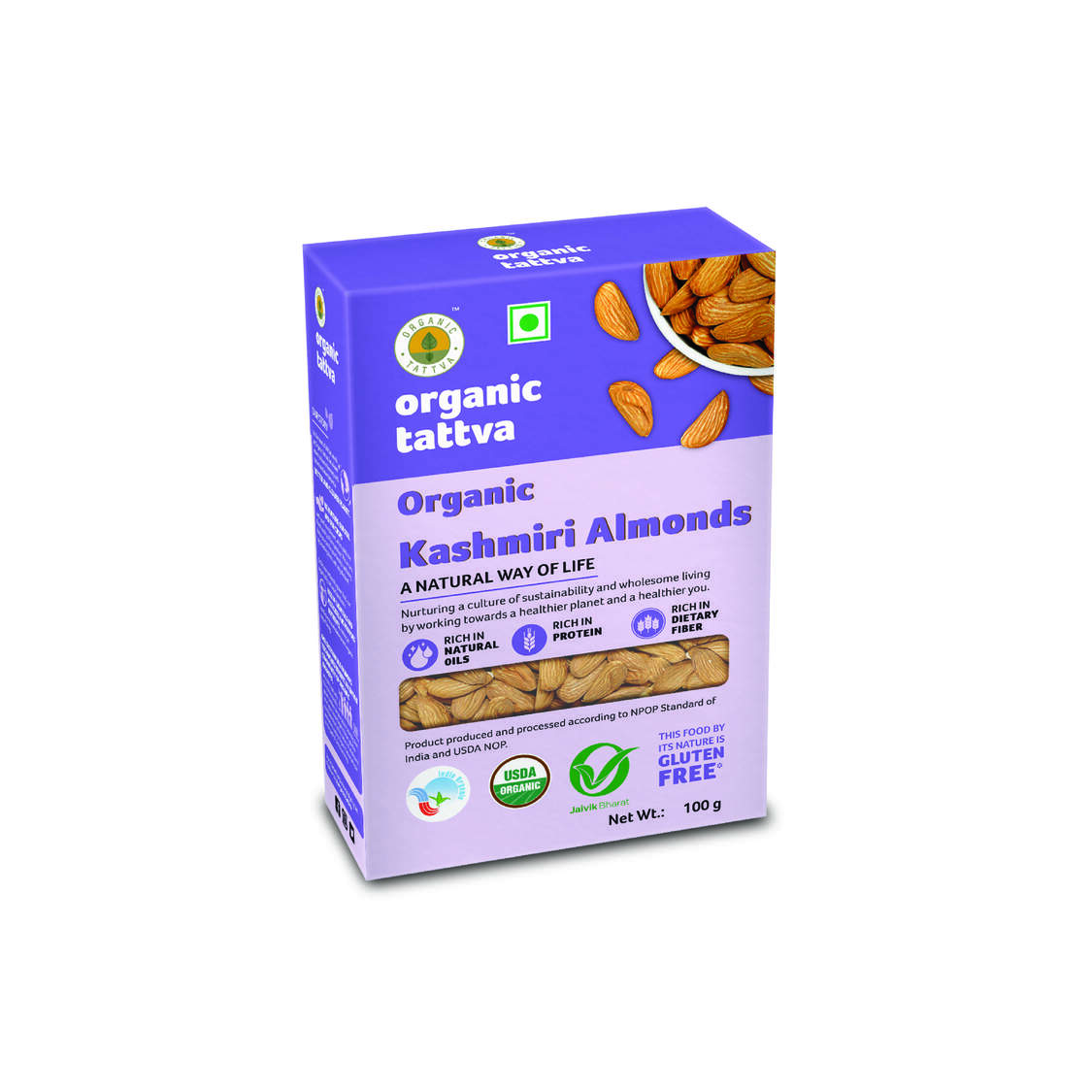 Organic Kashmiri Almonds 100g