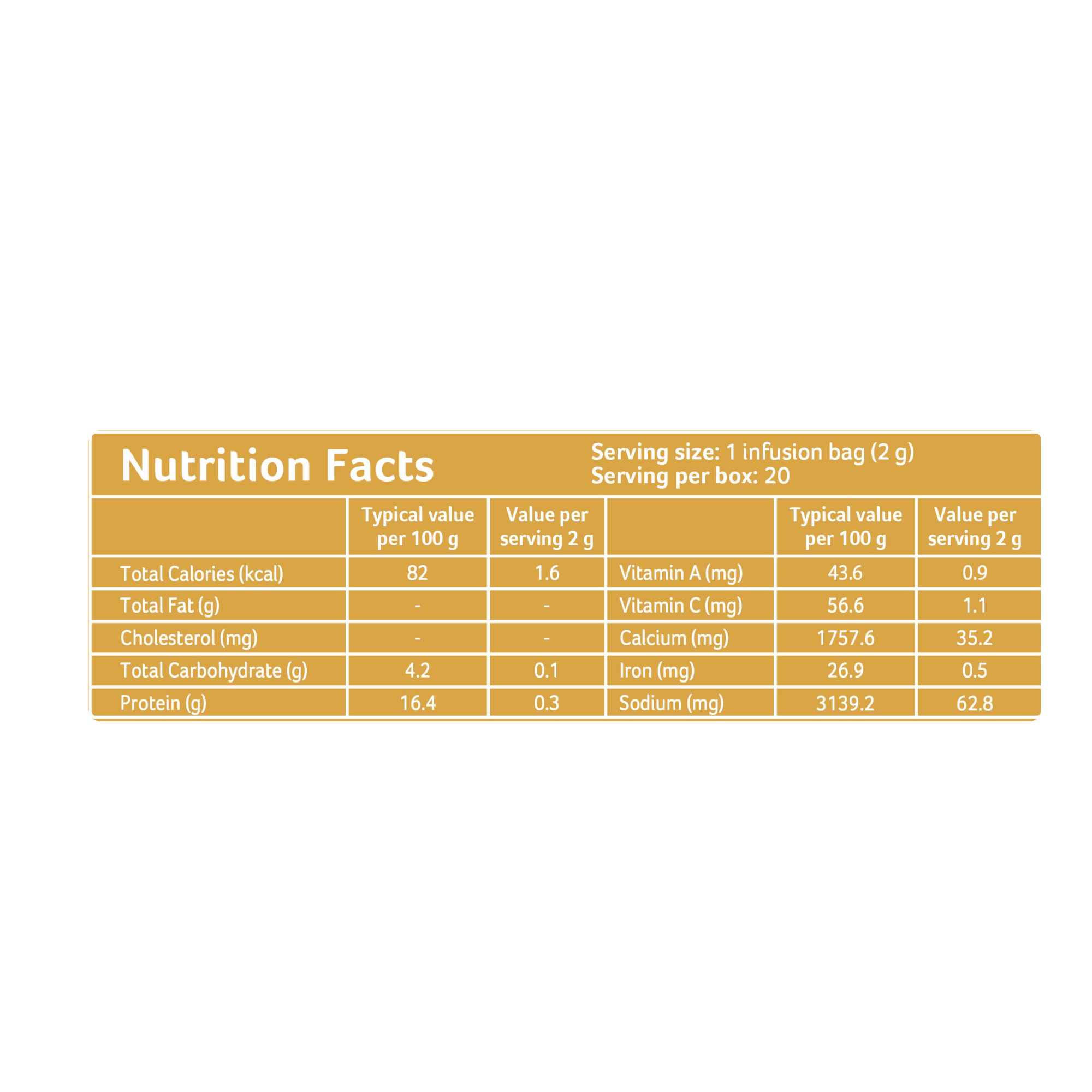 Organic Tulsi Ginger Tea 20 teabags 40g