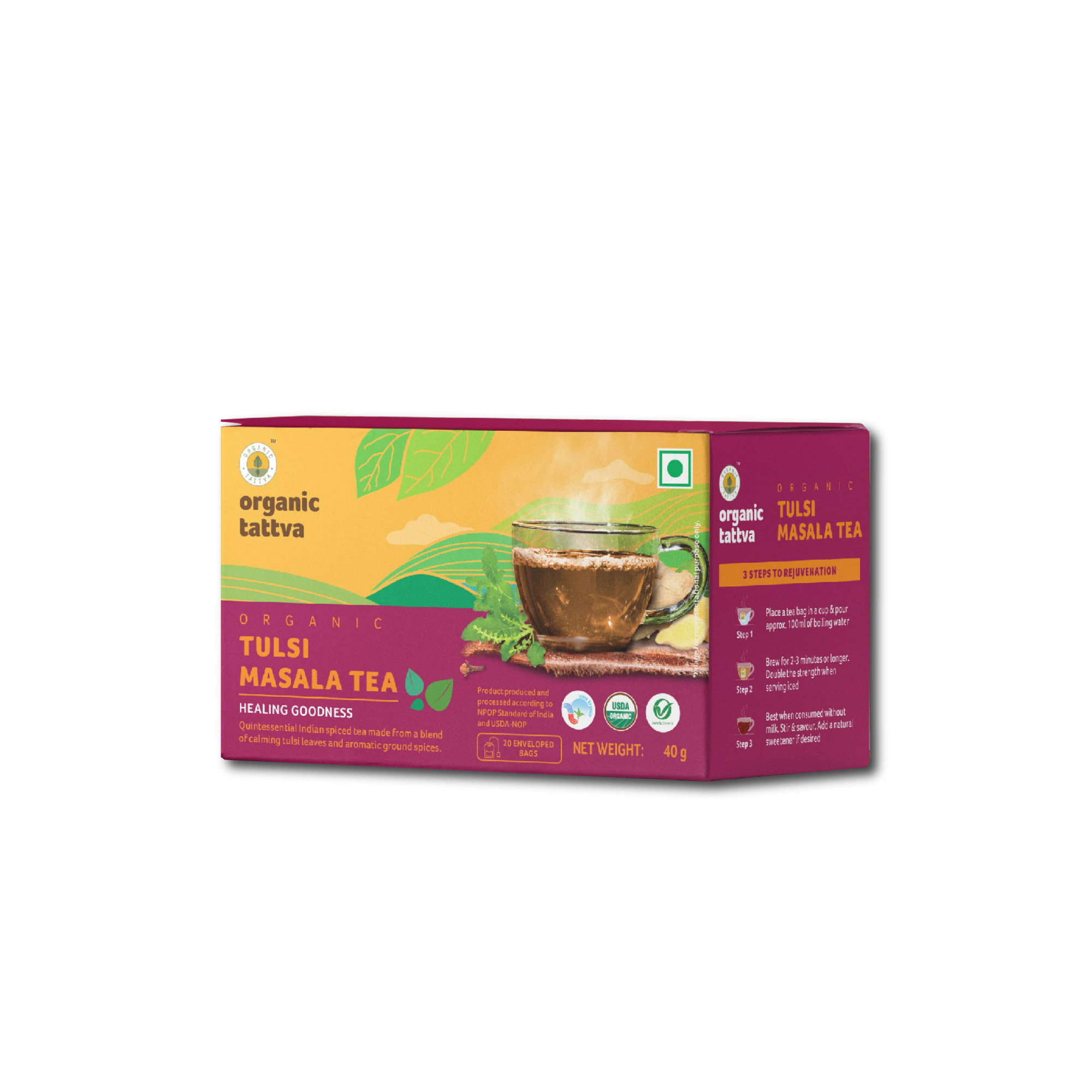 Organic Tulsi Masala Tea 20 teabags 40g