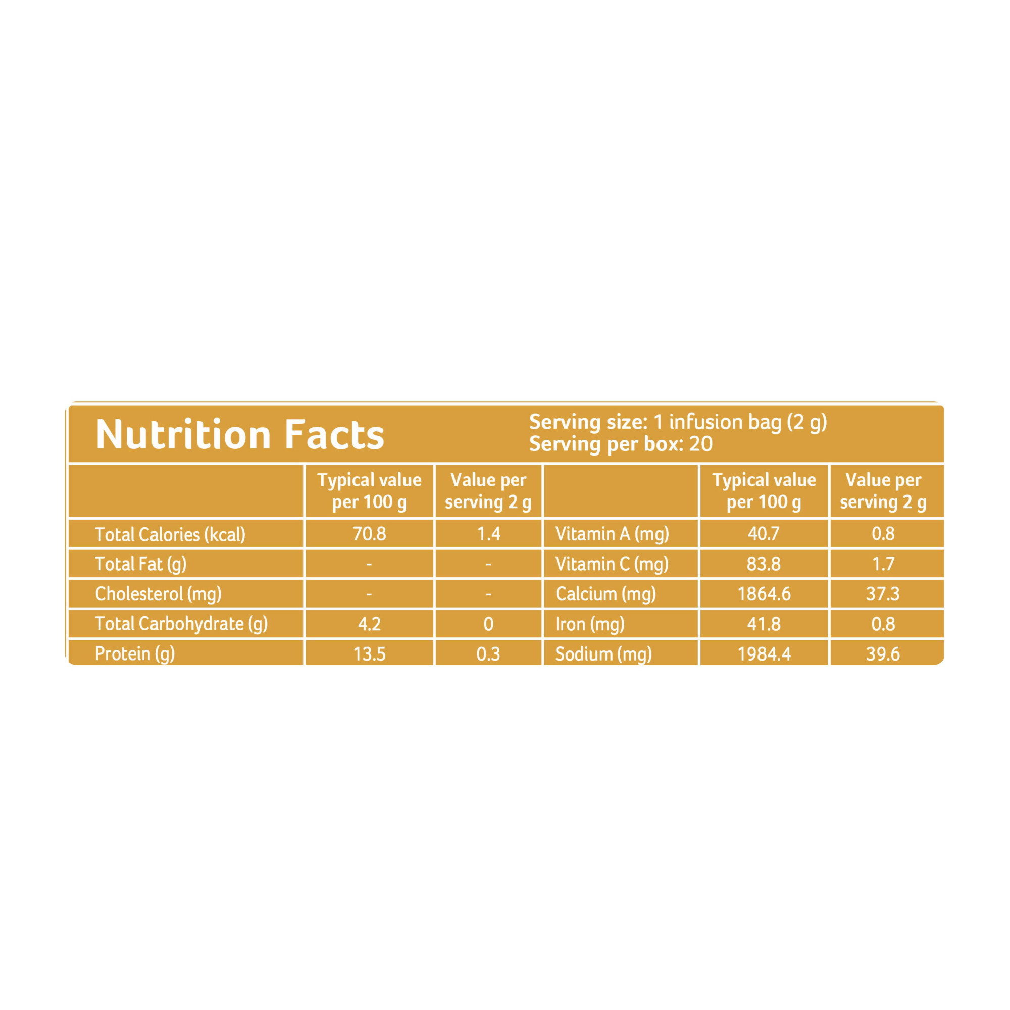 Organic Tulsi Masala Tea 20 teabags 40g