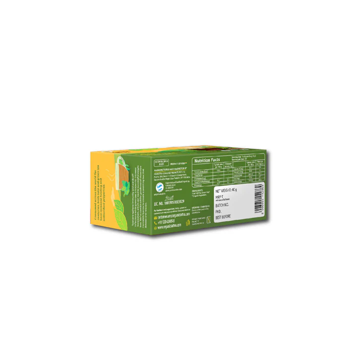 Organic Tulsi Green Tea 20 Teabags - 40 Gm