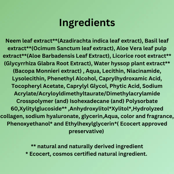 Neem and basil deep moisturizing gel cream - 100 ml