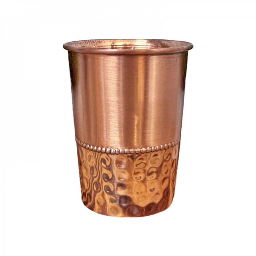 Half Spotted Copper Glass | Ayurvedic Health Benefits | Boosts Immunity & Aids Digestion | Traditional Tamba Drinking Glass