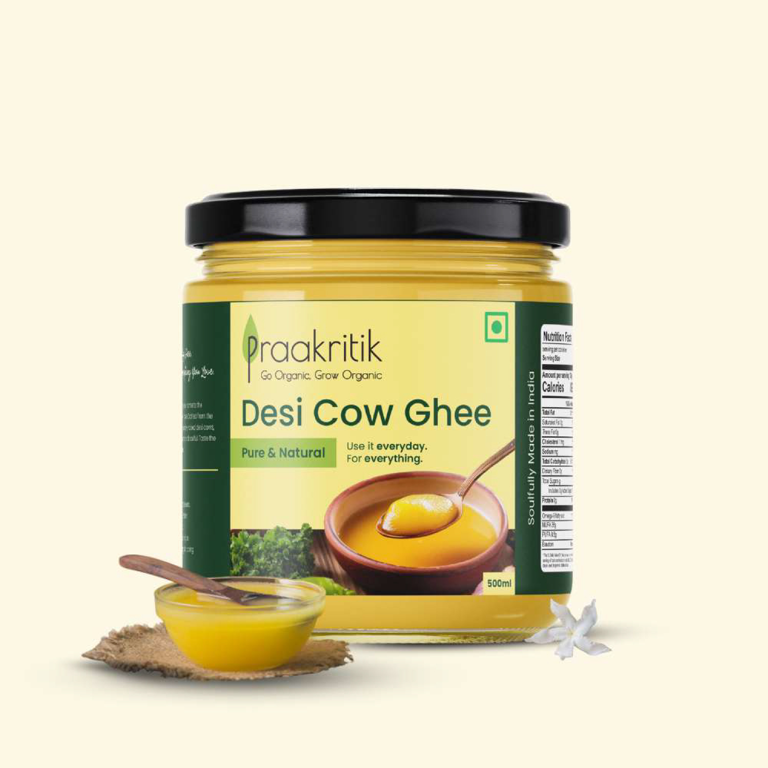 Praakritik Everyday Pure Cow Ghee - 500 Ml