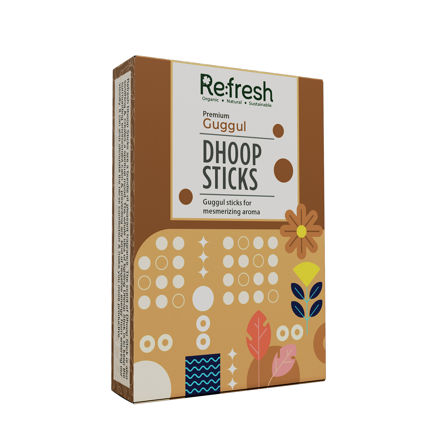 Refresh Premium Guggul Dhoop Sticks 45g Charcoal-free