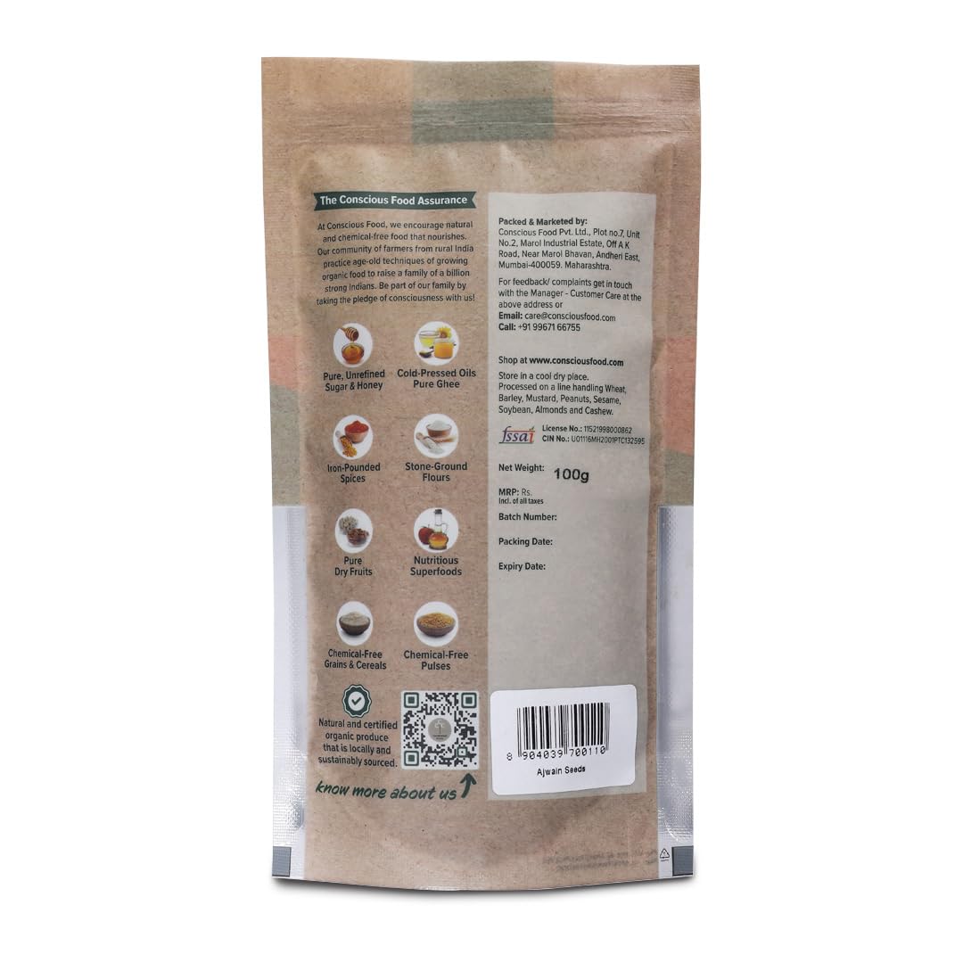 Conscious Food Ajwain Bishops Weed - 100 Gm