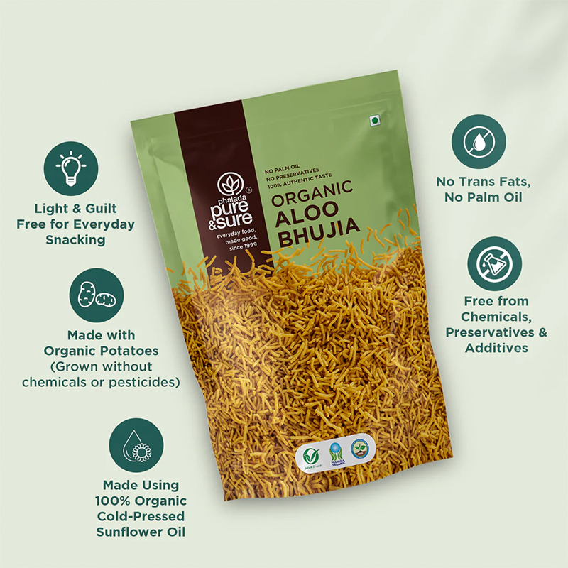 Pure  Sure Organic Aloo Bhujia - 120 Gm