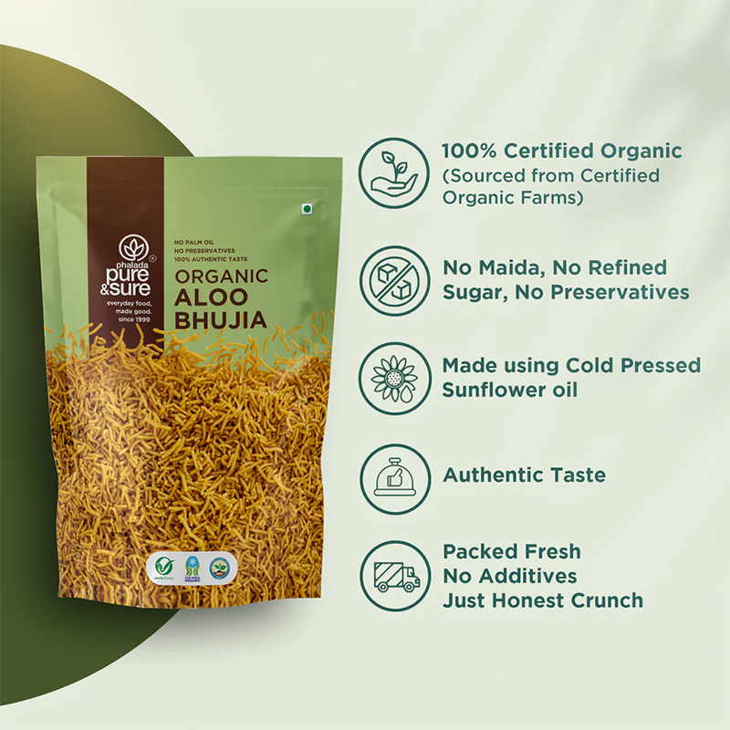 Pure Sure Organic Aloo Bhujia - 120 Gm