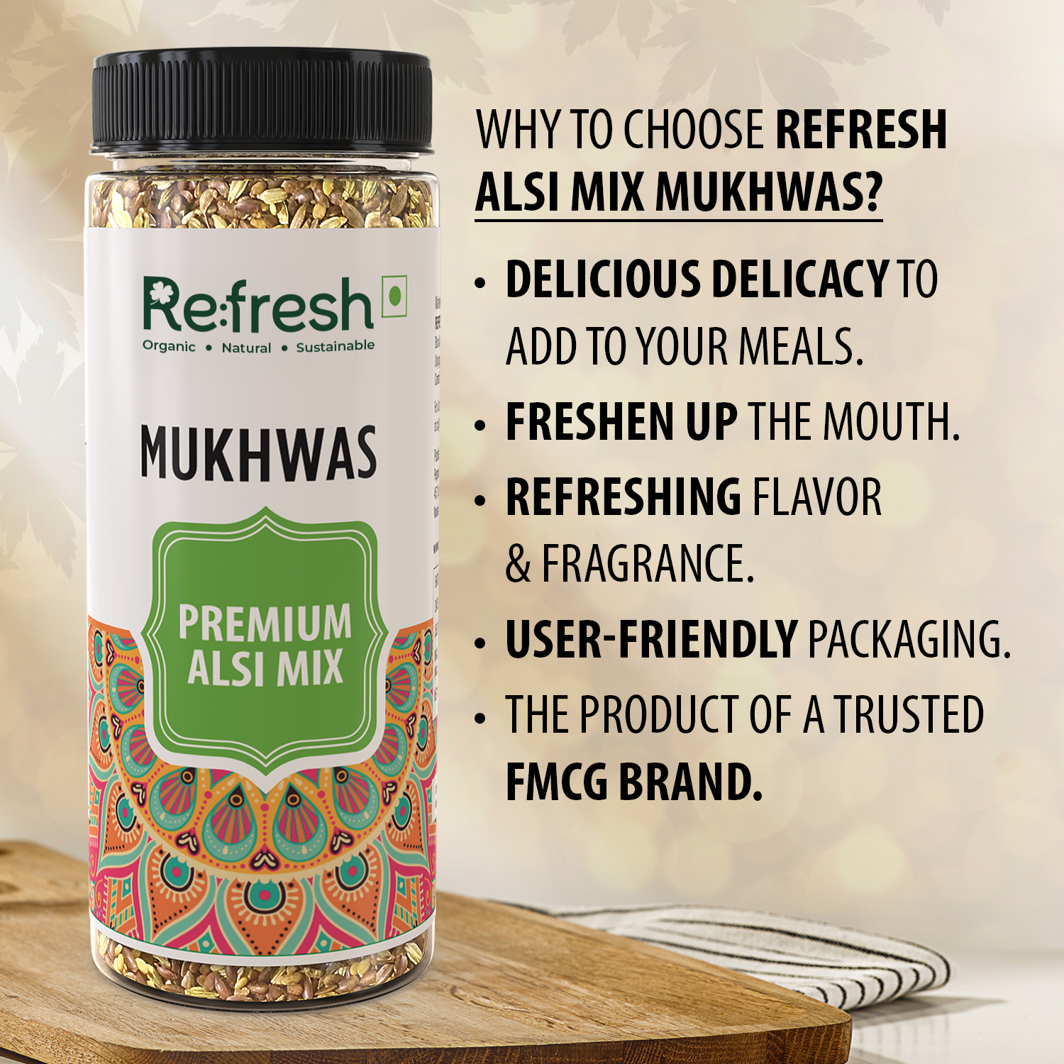 REFRESH PREMIUM ALSI MIX MUKHWAS - 90 GM