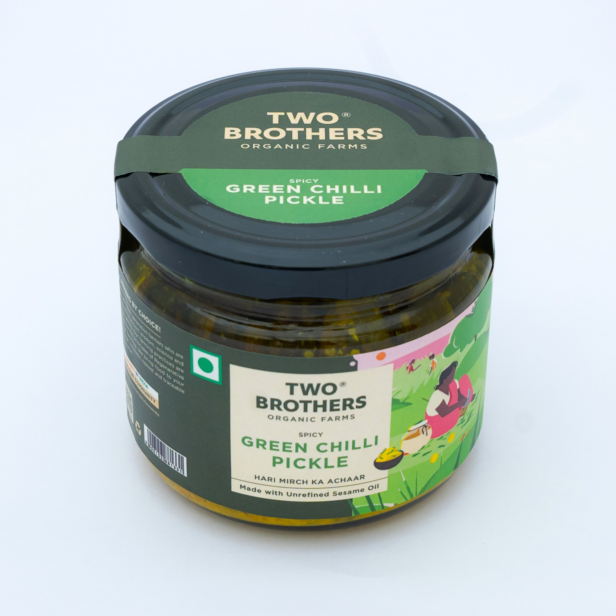Two Brothers Spicy Green Chilly Pickle 300 G