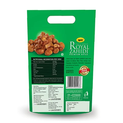 Apis Royal Zahidi Dates - 500 Gm