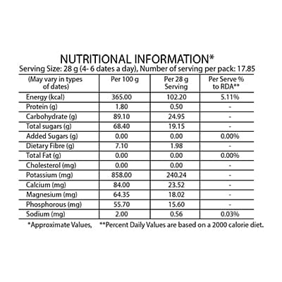 Apis Royal Zahidi Dates - 500 Gm