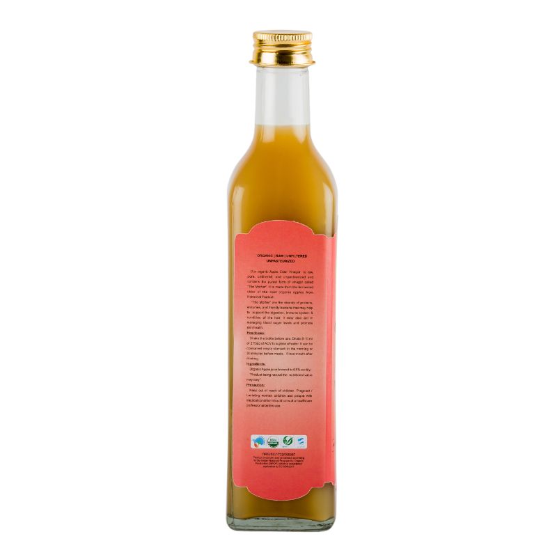 Praakritik Apple Cider Vinegar w Mother 500ml Unfiltered Immunity HairSkin Care