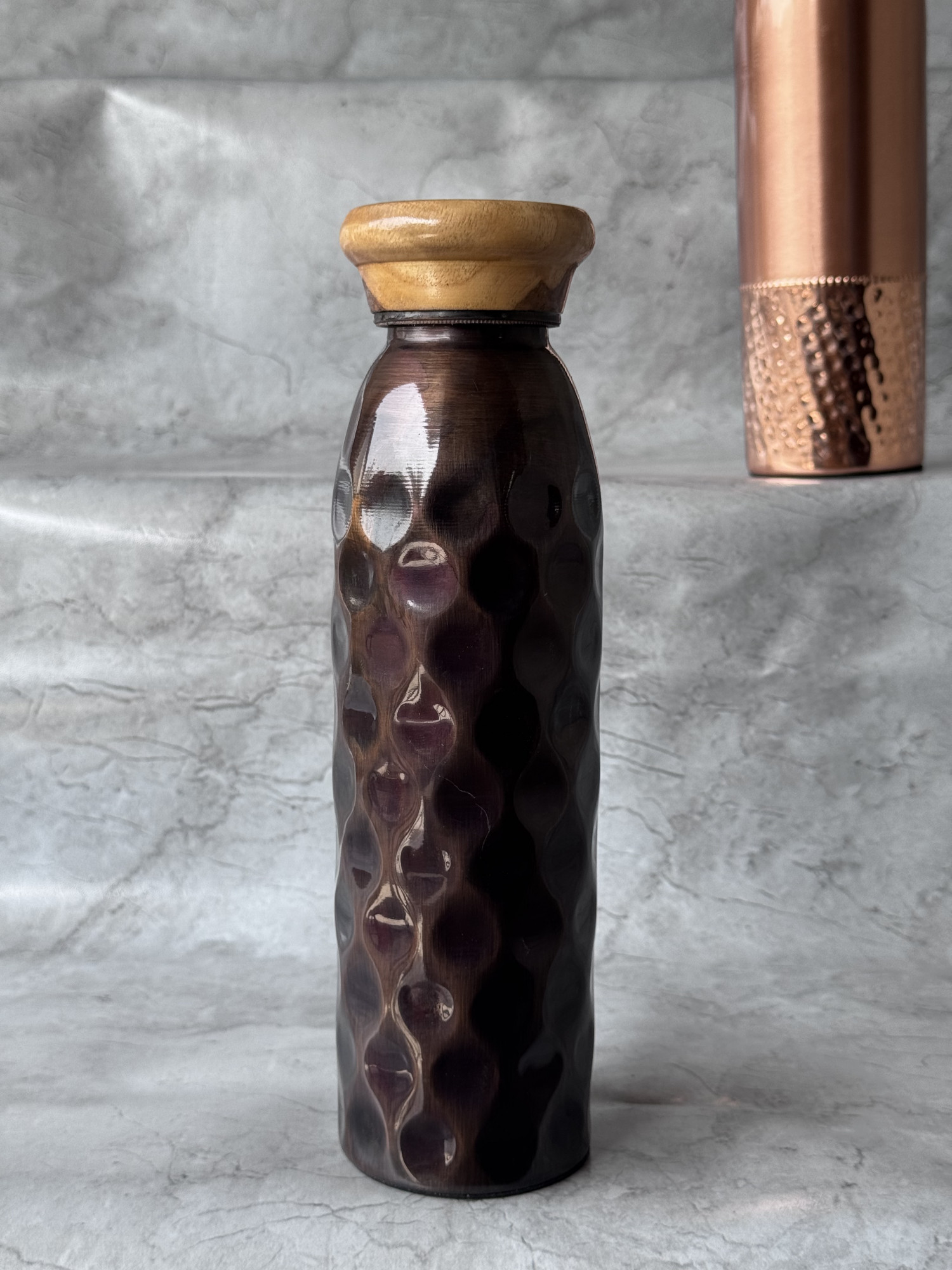 Ac Ayurveda Antique Diamond Copper Bottle 1000 Ml - 1 U