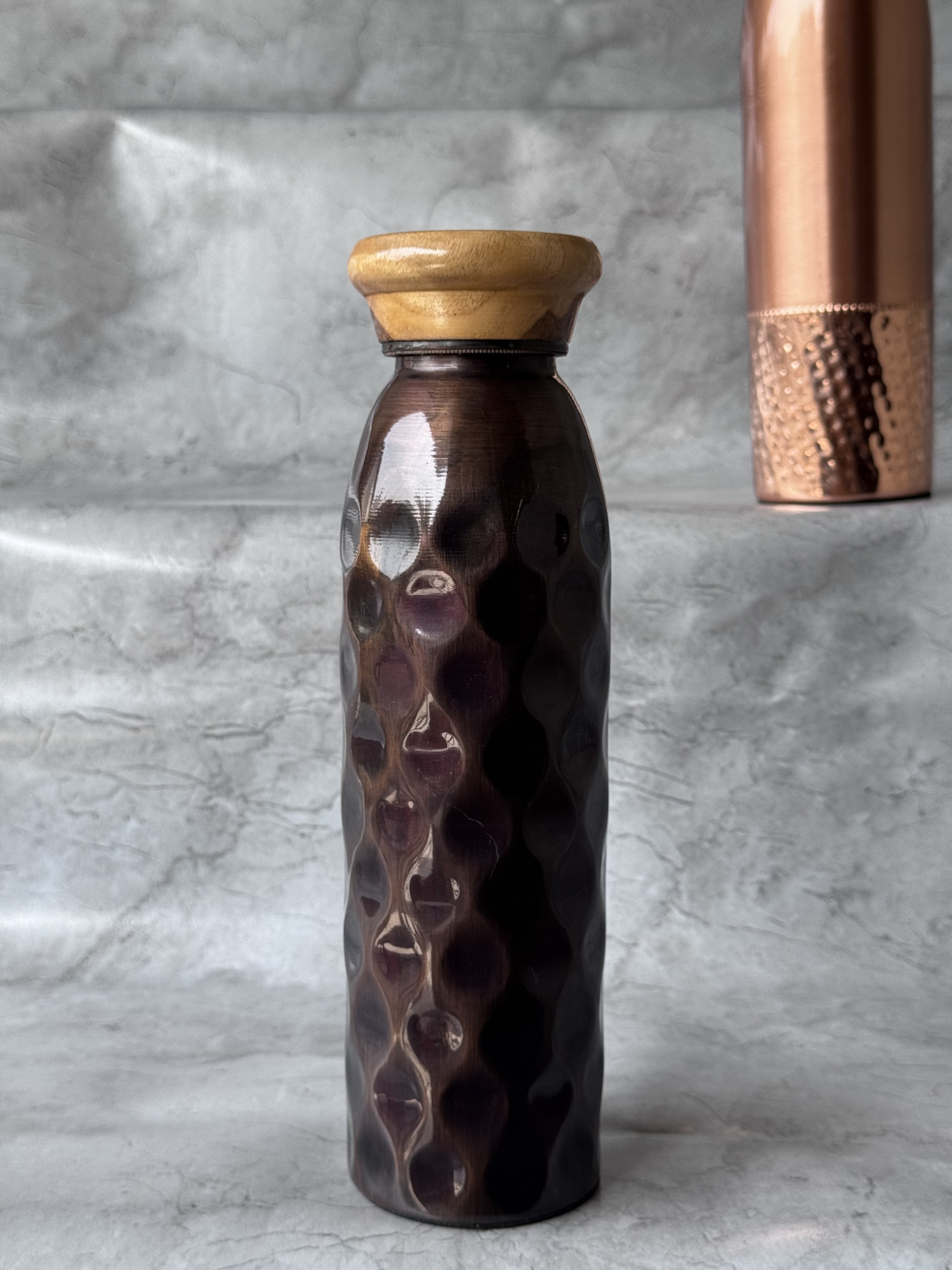 Ac Ayurveda Antique Diamond Copper Bottle 1000 Ml - 1 U