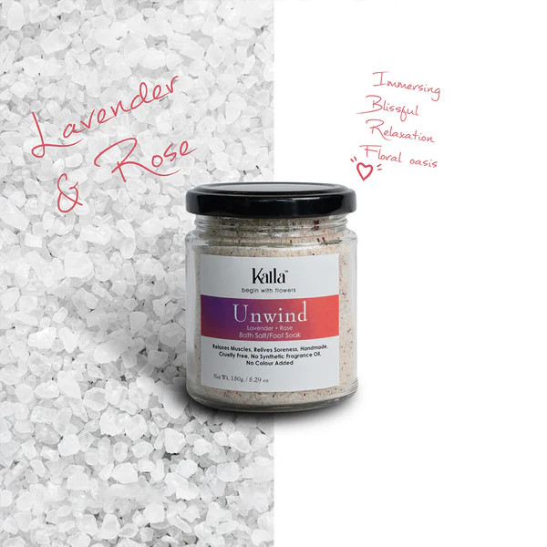 Kalla Bath Salt Foot Soak Rose  Lavender - 200 Gm