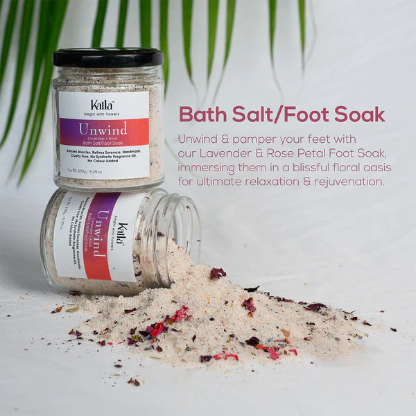 Kalla Bath Salt Foot Soak Rose Lavender - 200 Gm