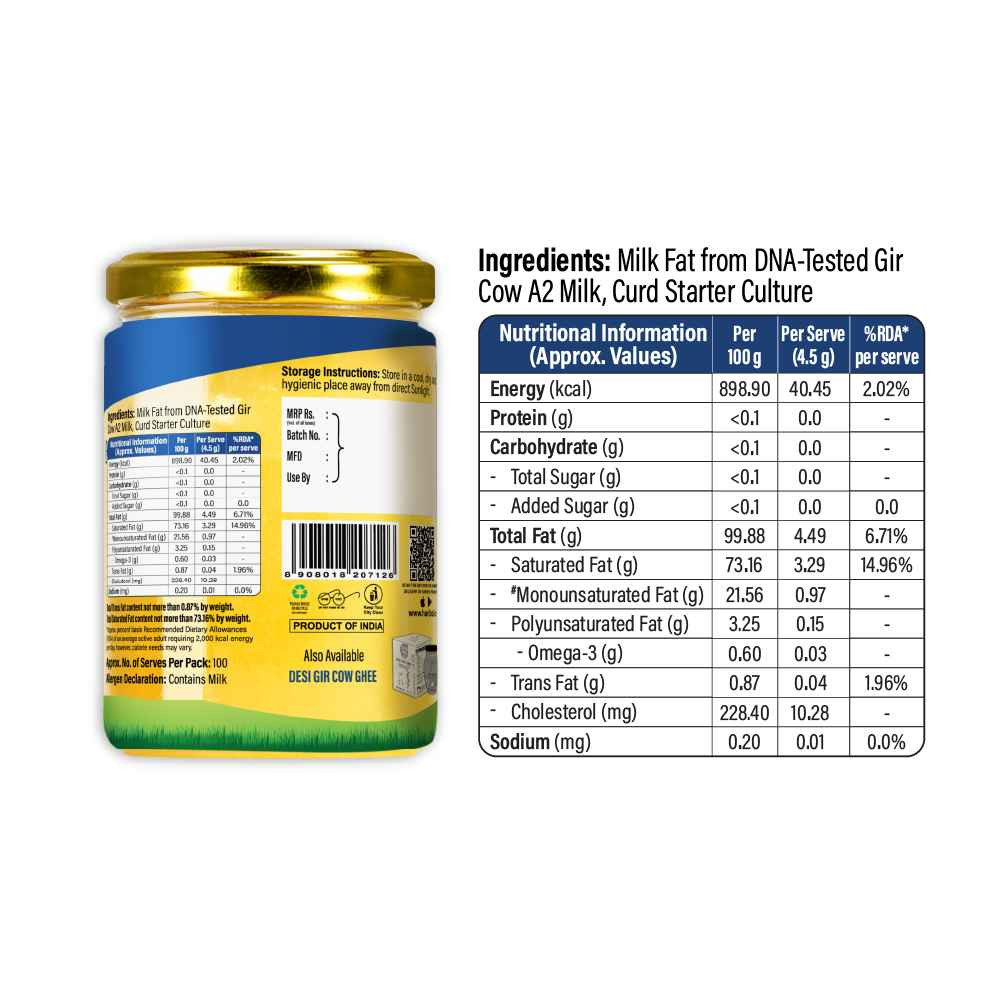 Hari Bol A2 Bilona Ghee - 500 Ml