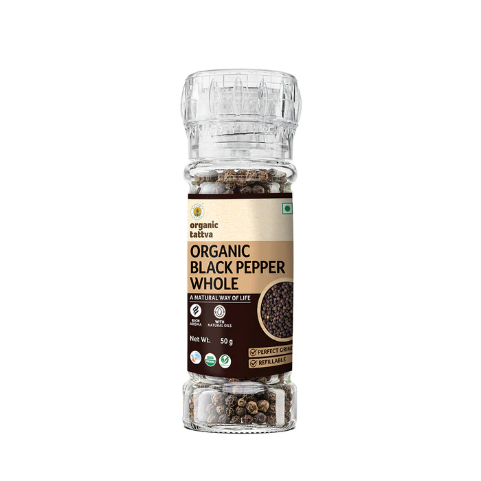 Organic Black Pepper Grinder - 50 Gm