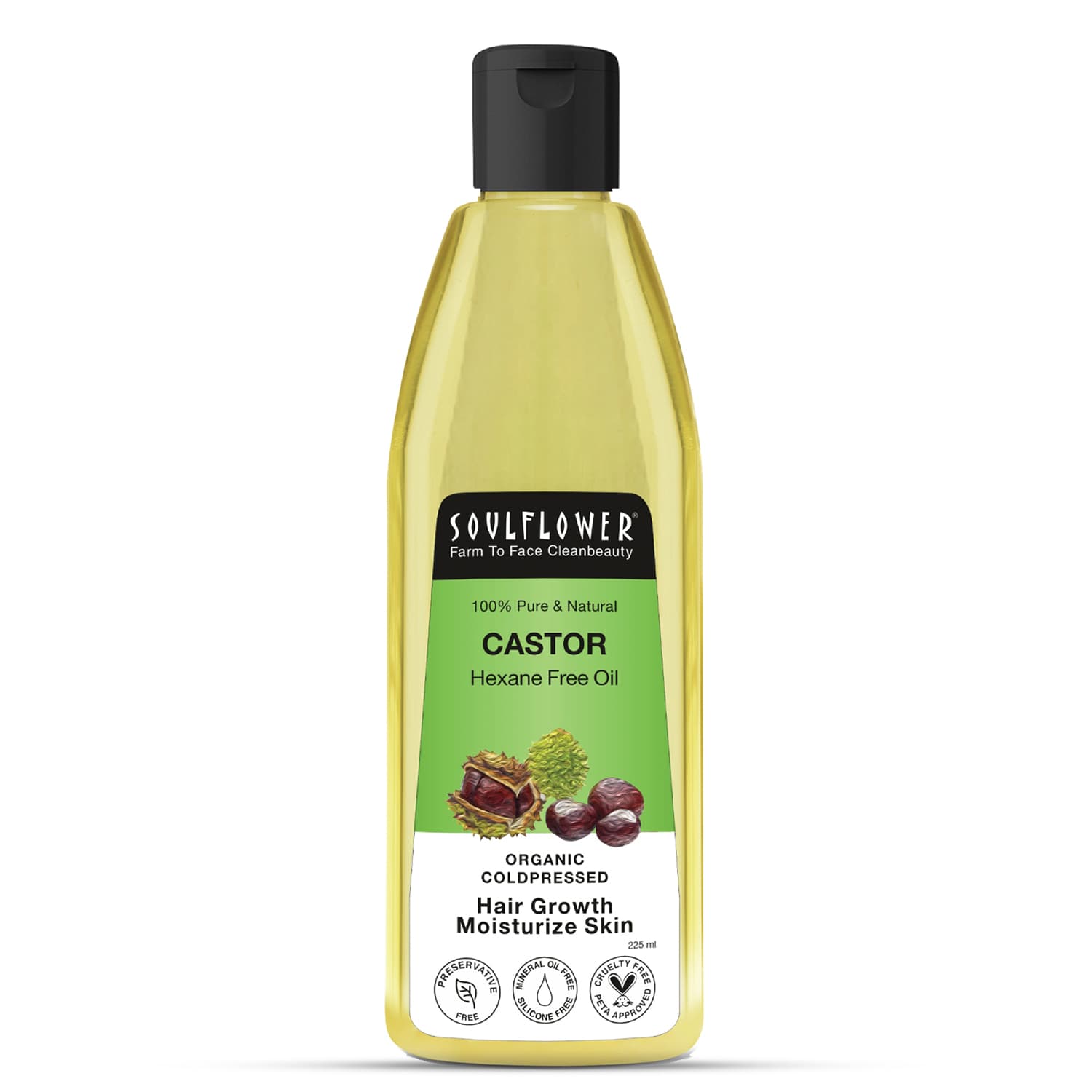 Soulflower Coldpressed Castor Carrier Oil 225ml