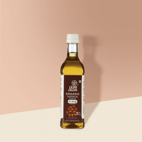 Image of Pure & Sure Organic Castor Oil - 500 Ml