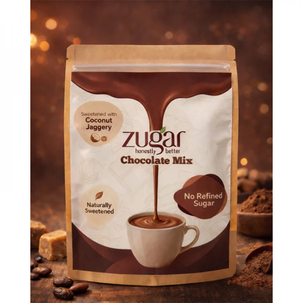 Image of Zugar Chocolate Mix 200g – No Refined Sugar, Healthy Hot Chocolate